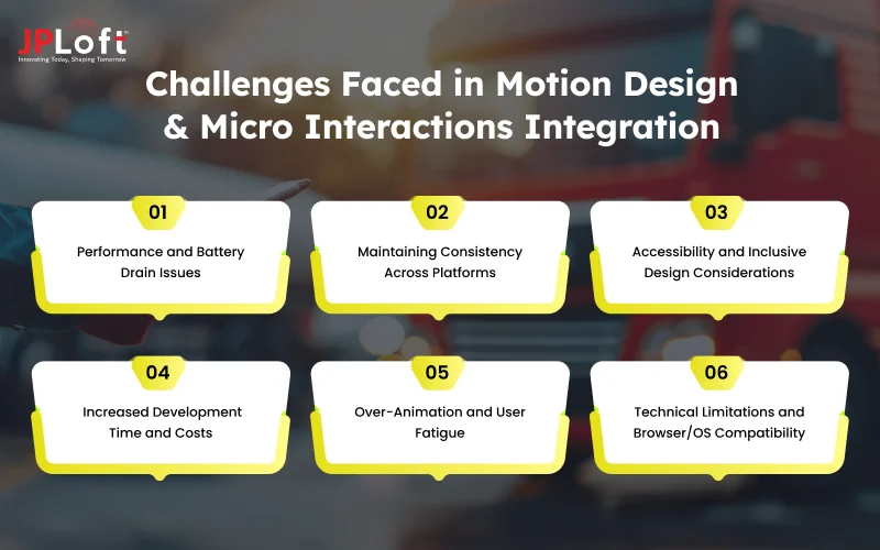 Challenges Faced in Motion Design & Micro Interactions Integration